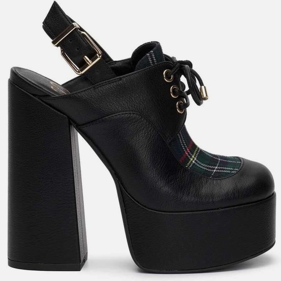 Jessica Simpson Sondos Platform Heels – Black & Plaid – Size 9.5 - Picture 2 of 9